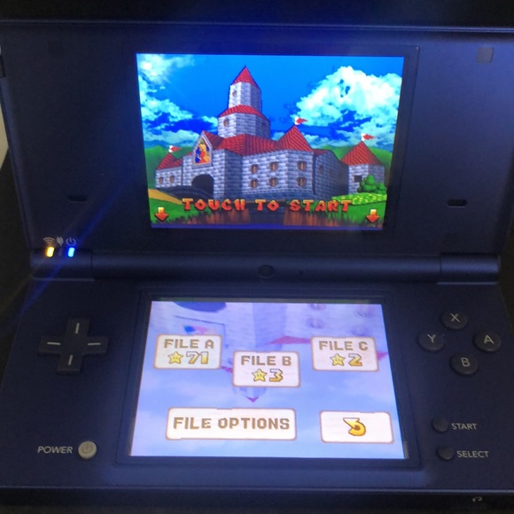 Nintendo DSi Navy Blue Tested with Super Mario 64 DS Game & 1 Stylus - Picture 10 of 12